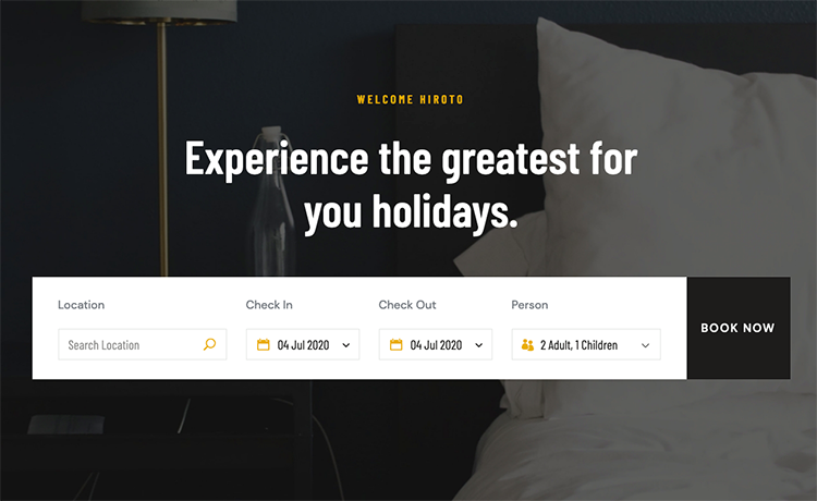 Hiroto - Free Bootstrap 4 HTML5 Responsive Hotel Website Template