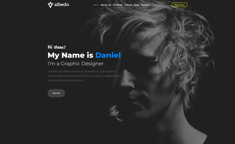 Albedo - Free HTML5, Bootstrap Portfolio Website Template