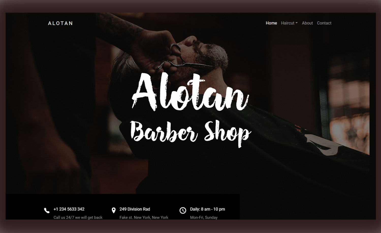 Alotan - Bootstrap 4 Free HTML5 Barbershop Template