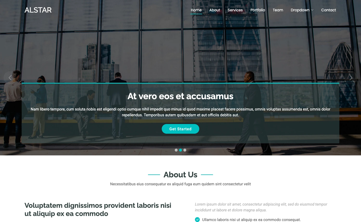 Alstar - Free Bootstrap 5 One Page Business Website Template