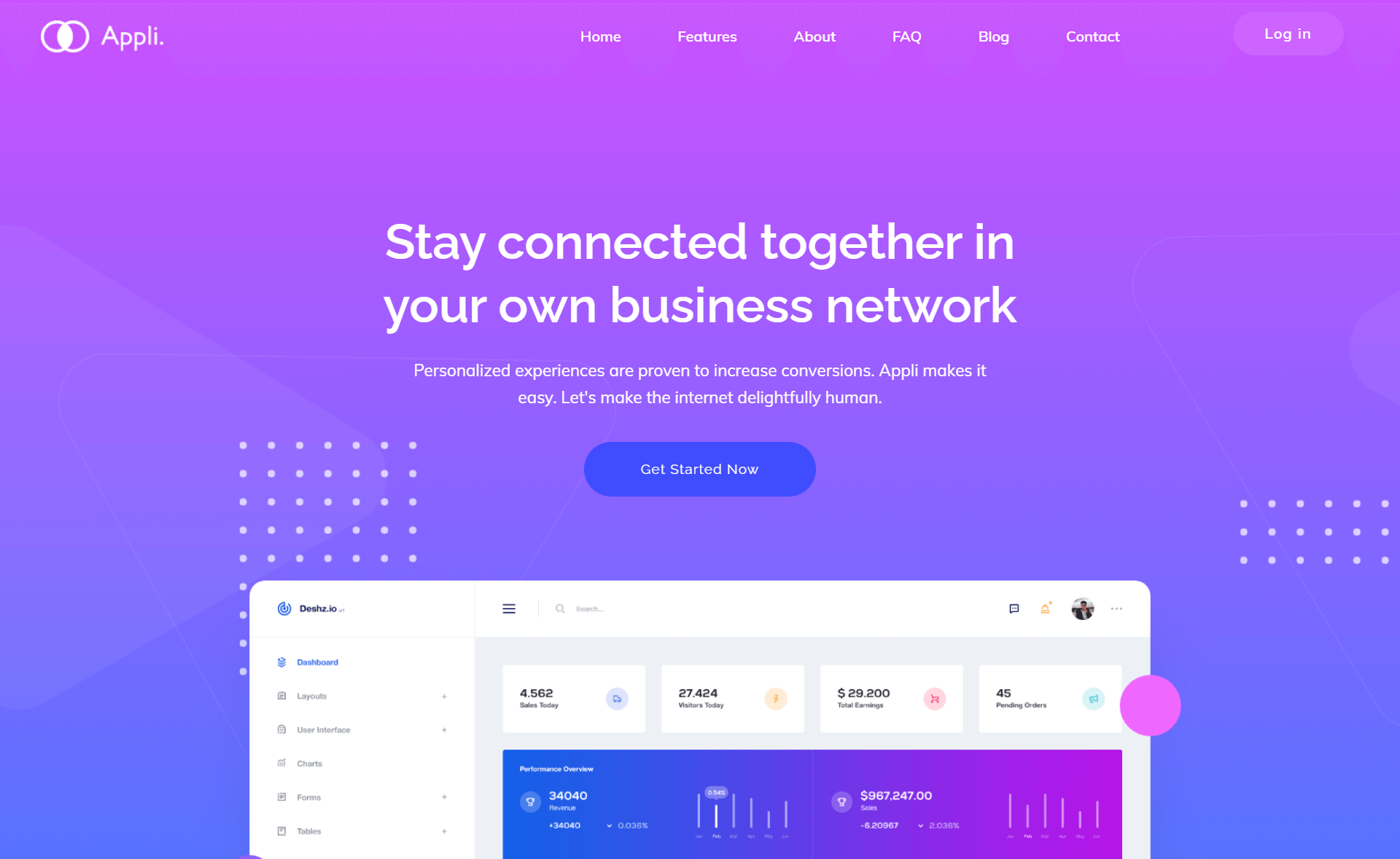 Appli - Free Responsive Bootstrap 4 HTML5 App Landing Page Template