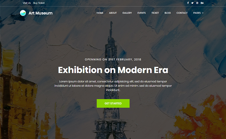 Art Museum - Free HTML5 Museum Website Template