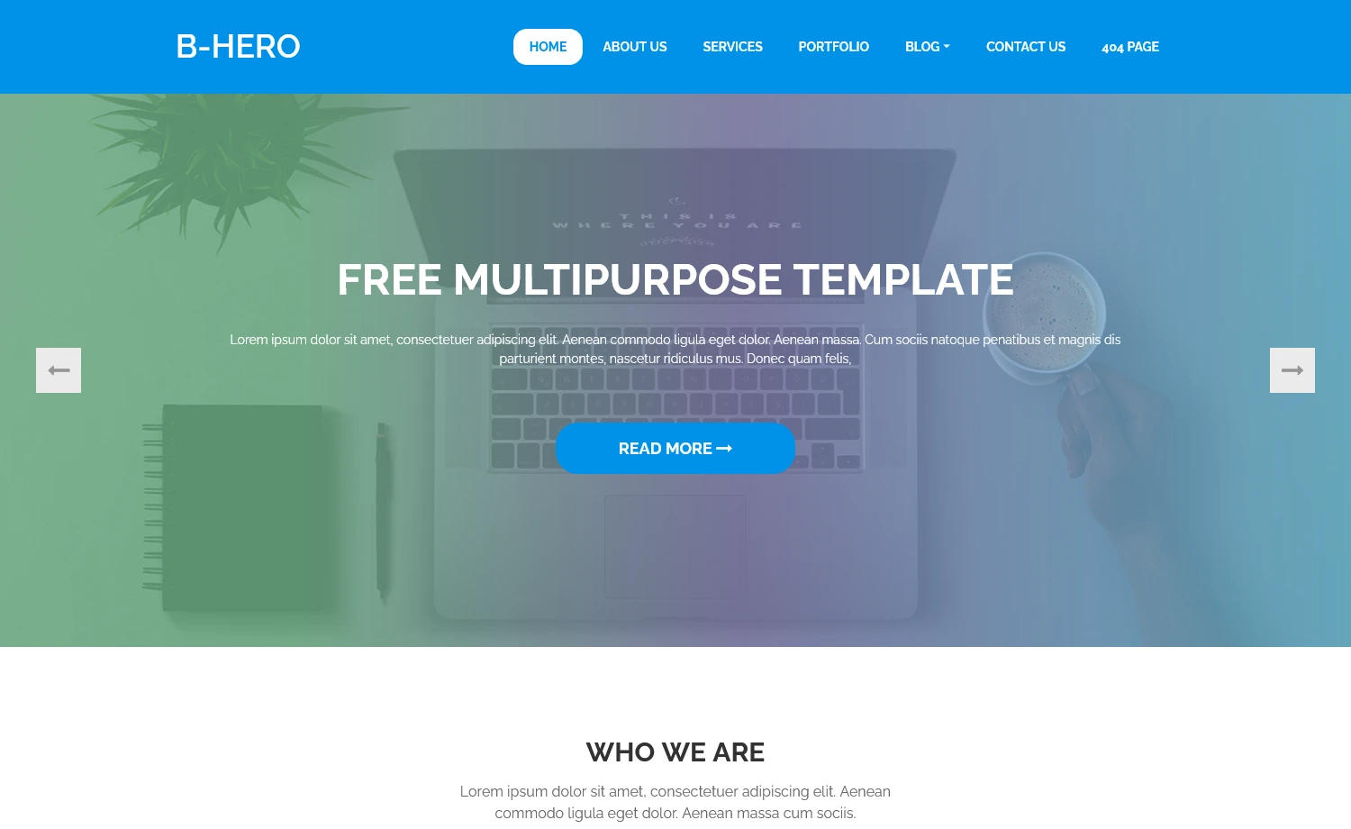 B-Hero - Enthralling Free HTML5 Bootstrap 4 Business Website Template