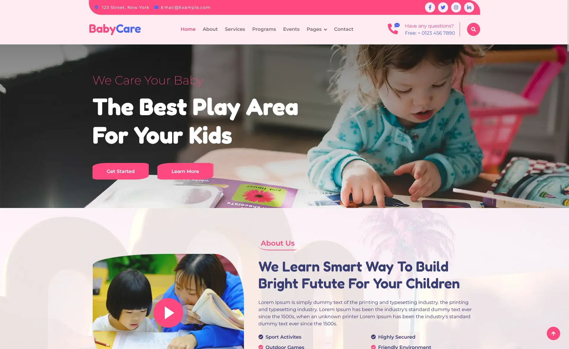 BabyCare - Free Bootstrap 5 Educational Website Template