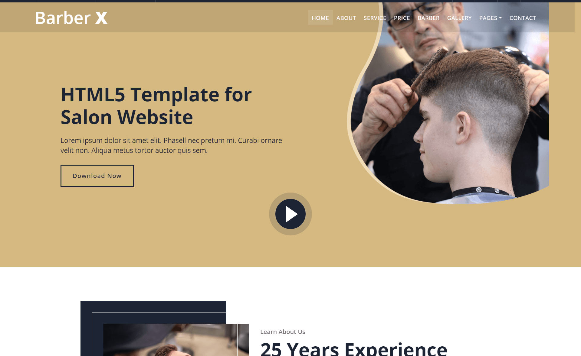 BarberX - Free Responsive Bootstrap 4 HTML5 Barber Website Template
