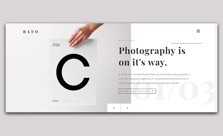 Bato - Free HTML5 Responsive Photography Template