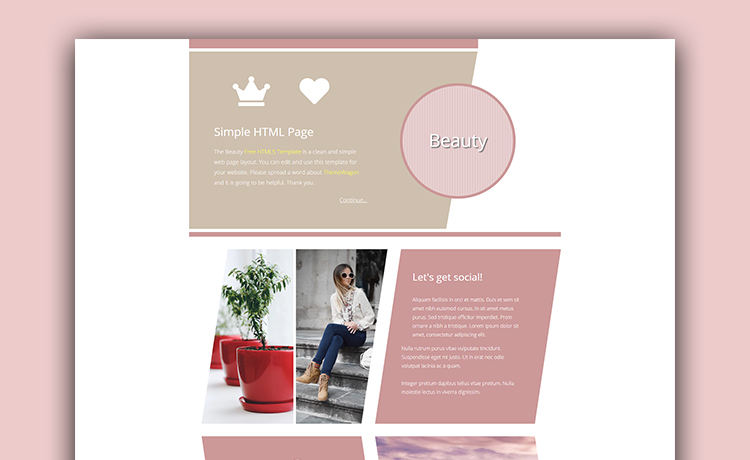 Beauty - One Page Free HTML5 Creative Template