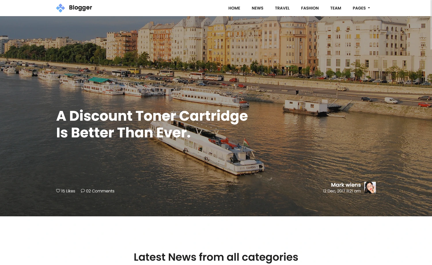 Blogger - Free HTML5 Blog Template for Professional Blog Sites