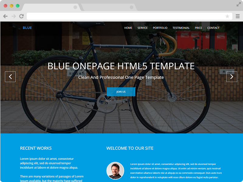 Blue - Free One Page Corporate Agency Bootstrap Template