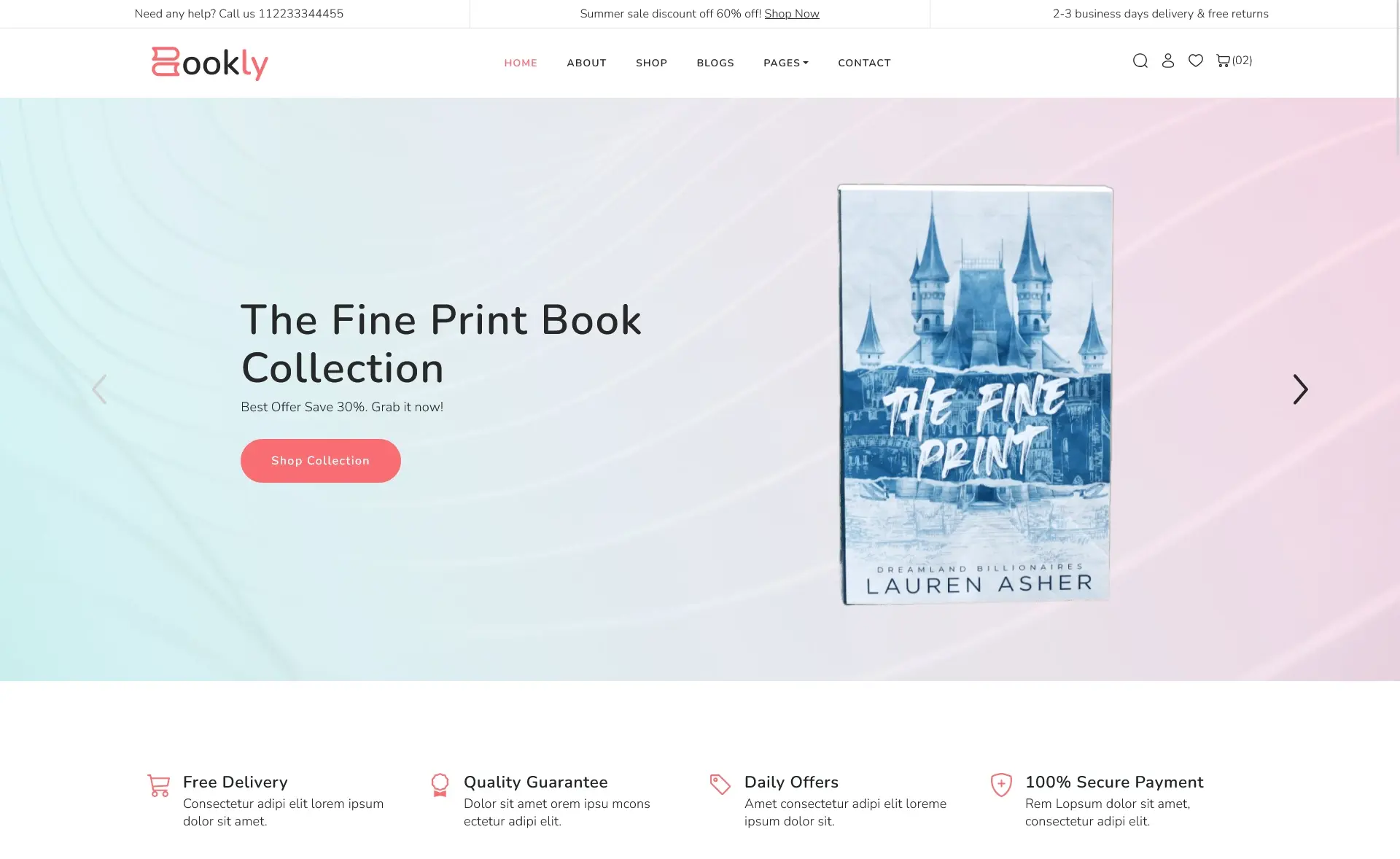 Bookly - Free Bootstrap 5 E-Commerce Website Template