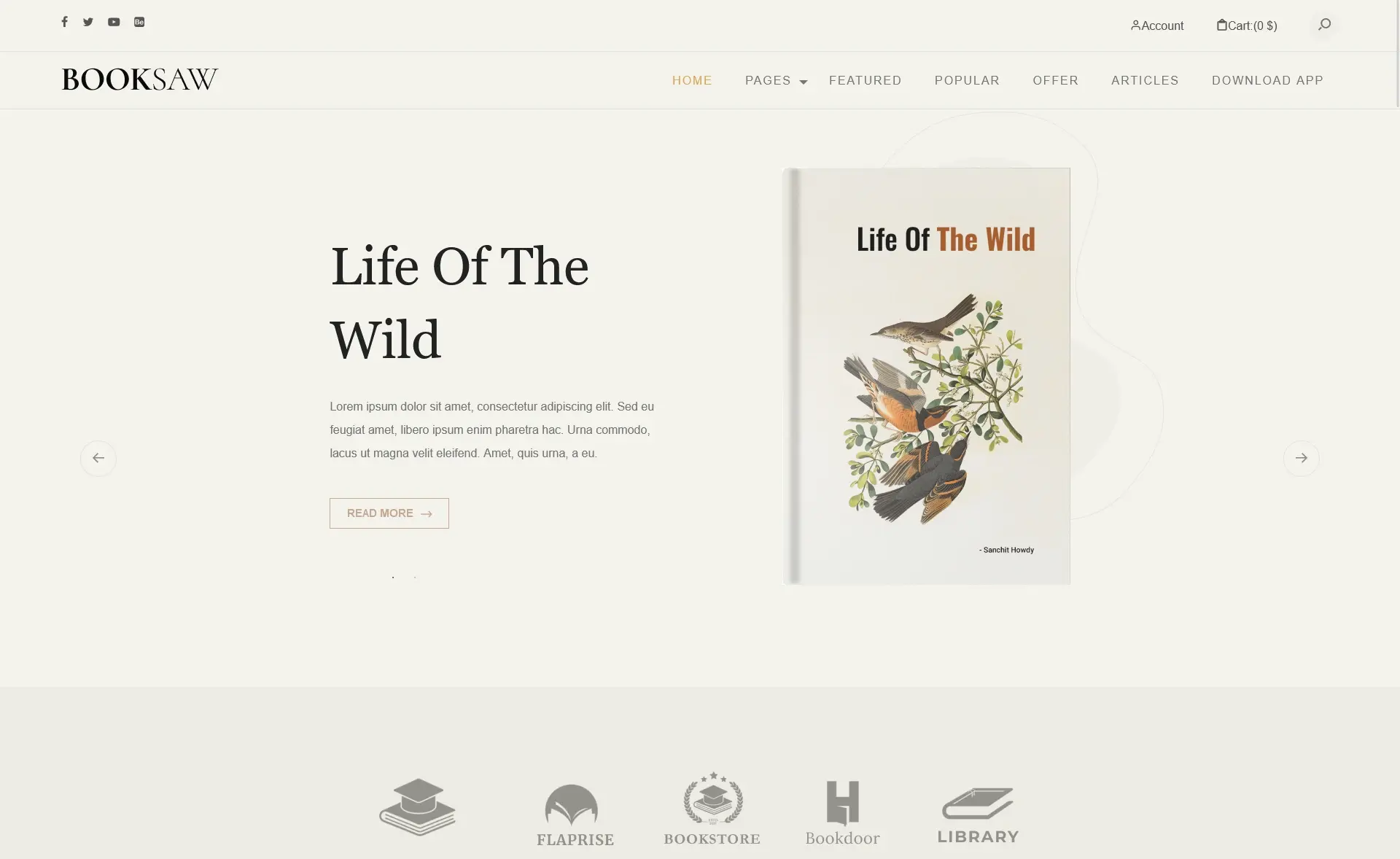Booksaw - Free Bootstrap 5 eCommerce Website Template