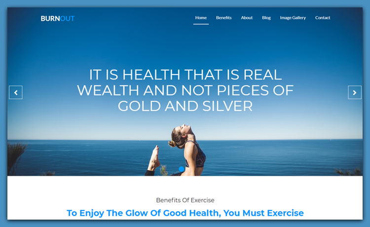 Burnout - Free HTML5 Bootstrap 4 Website Template for Health Related Websites