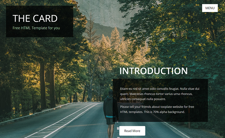 The Card - Free HTML5 and Bootstrap 4 Creative Portfolio Template