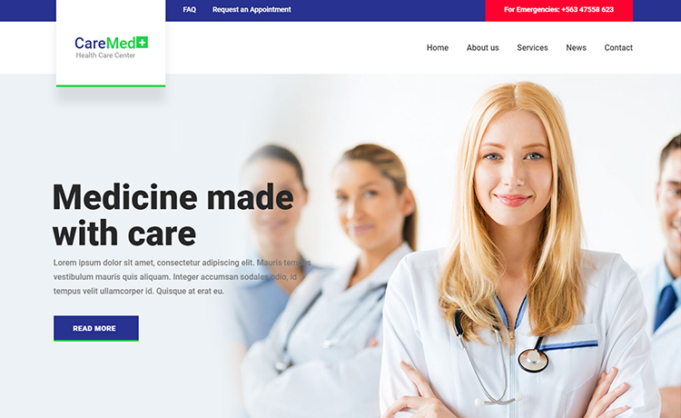 CareMed - Free HTML5 Medical Template with Multiple Ready Pages