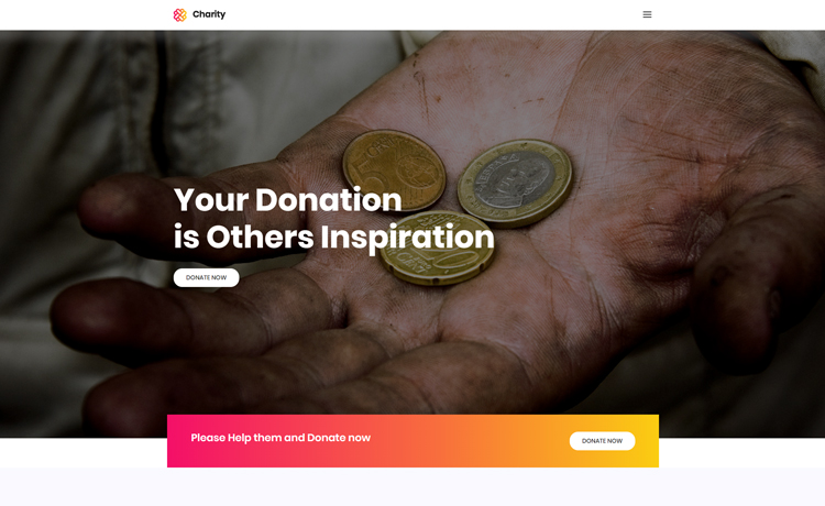 Charity - One Page Free HTML5 Charity Responsive Website Template