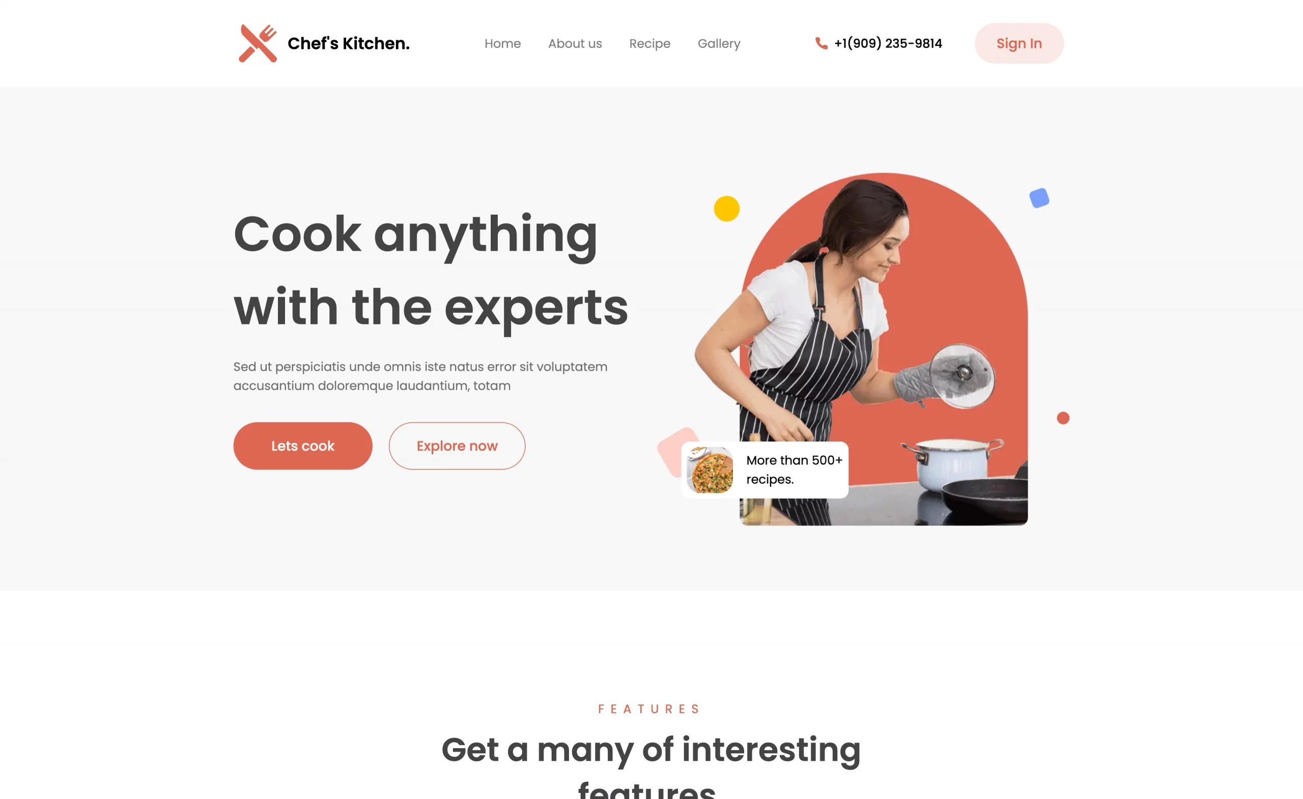 Chef’sKitchen - Free Responsive Tailwind CSS Kitchen Template