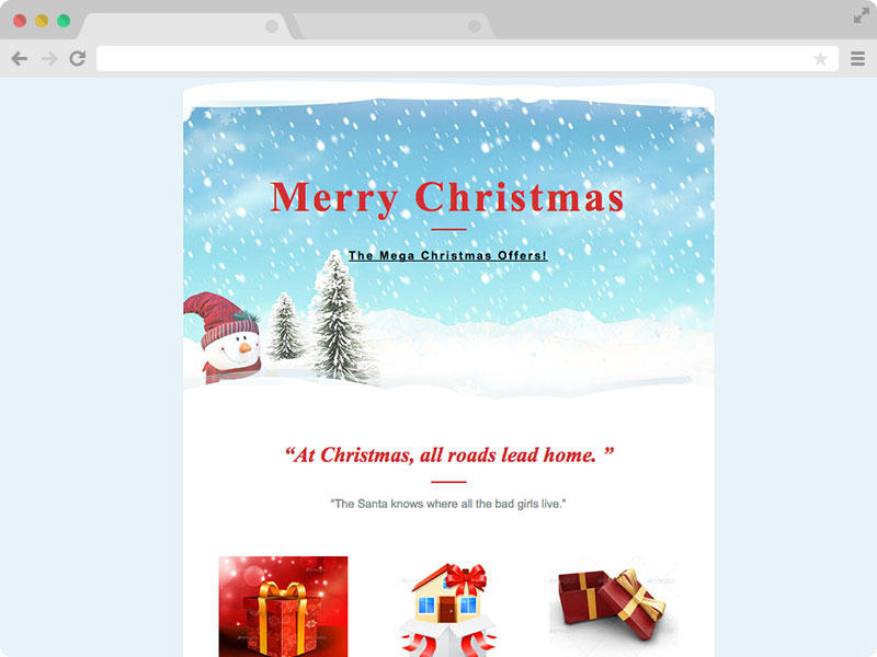 Christmas Email - A Responsive Christmas Email Template to increase your Christmas sells instantly!