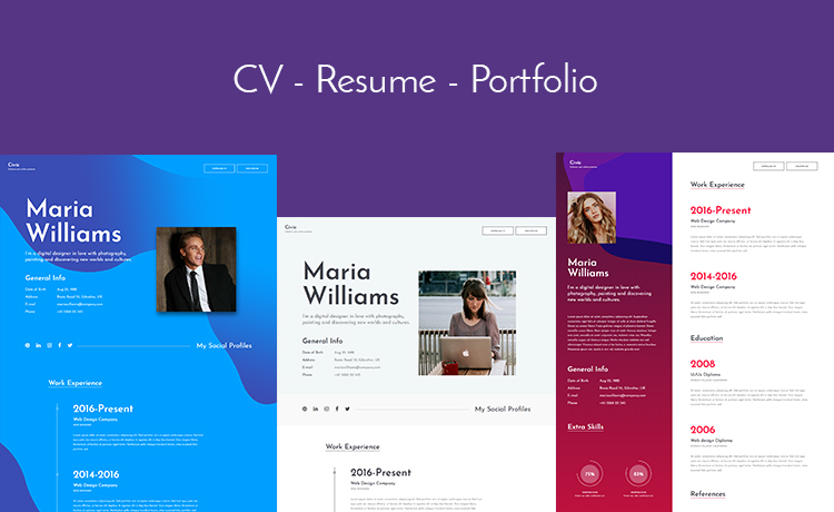 Civic - Free Bootstrap Resume Template for CV and Portfolio