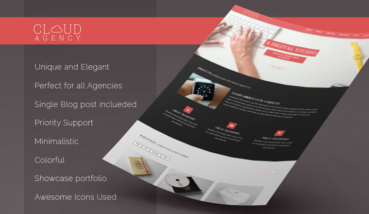 Cloud Agency - Free Corporate Agency Bootstrap Template