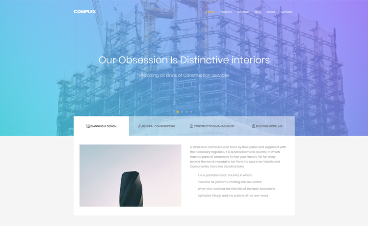 Complex - An Enthralling Free Bootstrap Construction Template