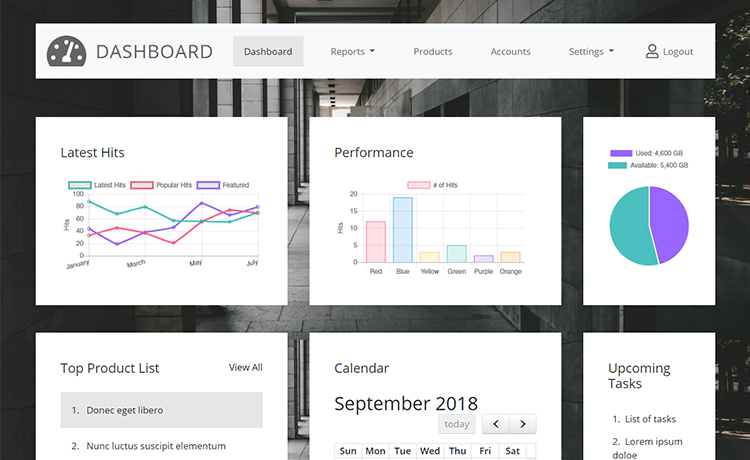 Dashboard - Free HTML5 Admin Dashboard Template With Bootstrap 4