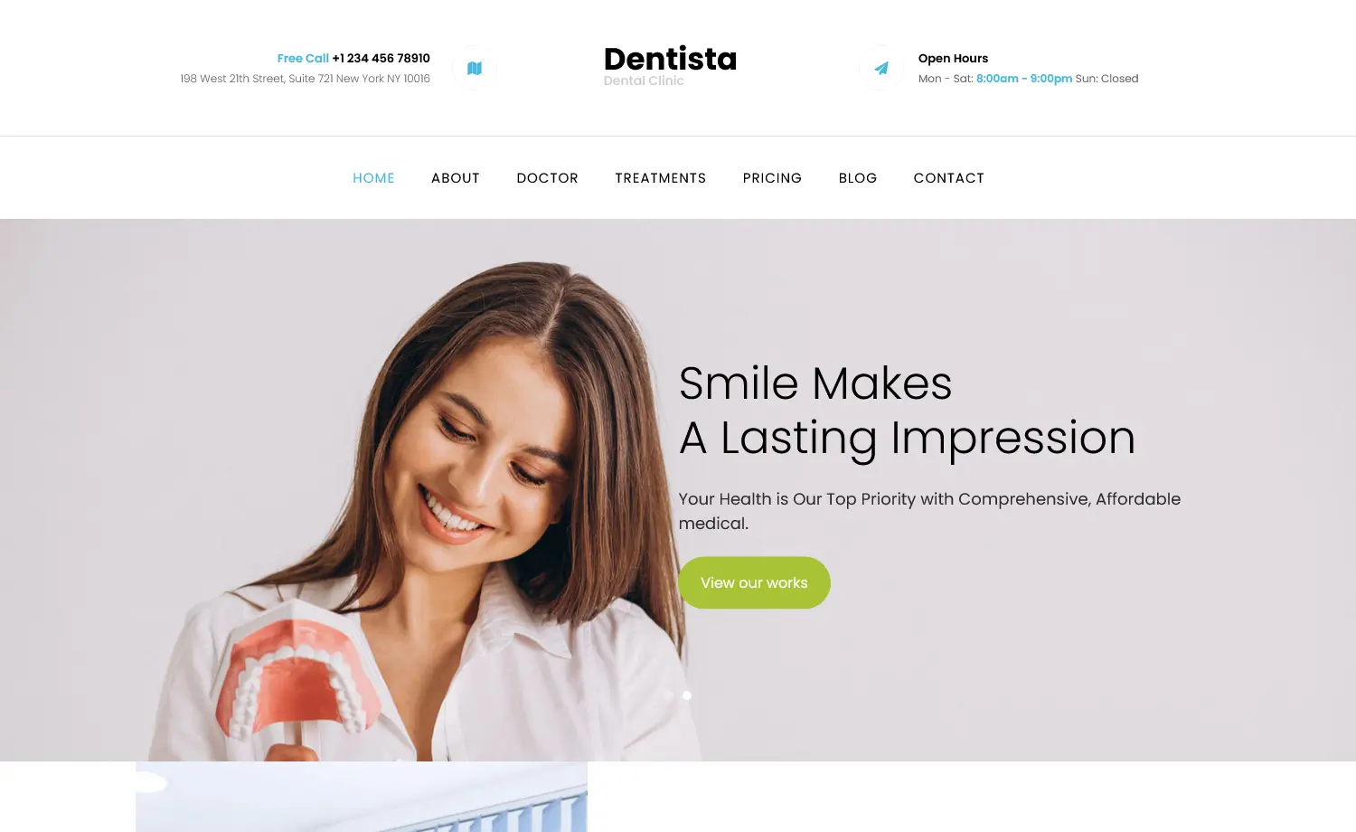 Dentista - Free Bootstrap 4 HTML5 Responsive Dental Website Template