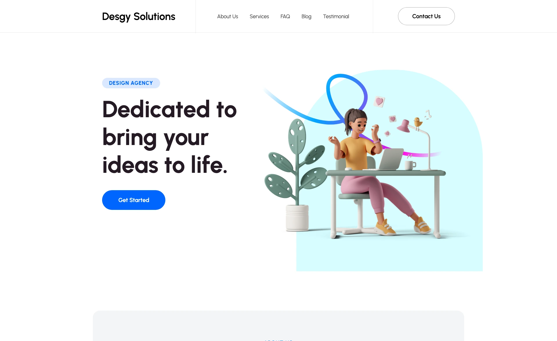 DesgySolutions - Free TailwindCSS Business Website Template