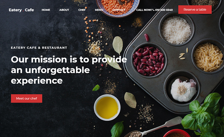 Eatery - Free HTML5 Bootstrap Restaurant Website Template