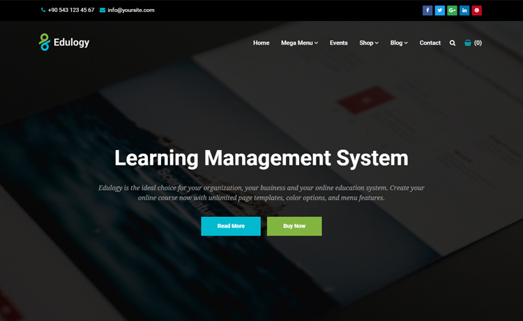 Edulogy - Free HTML Education Template With Video Background