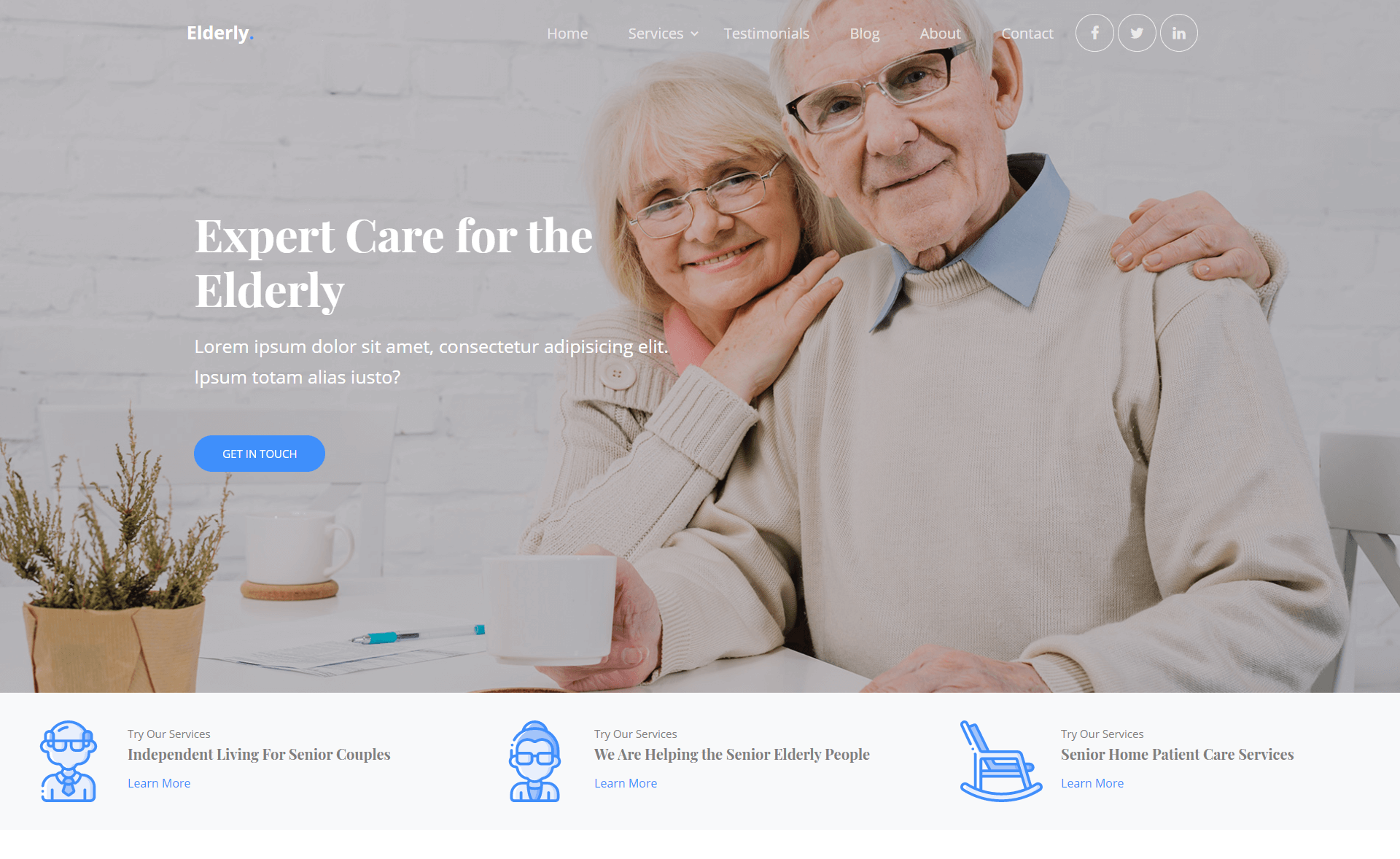 Elderly - Free Responsive Bootstrap 4 HTML5 Business Website Template