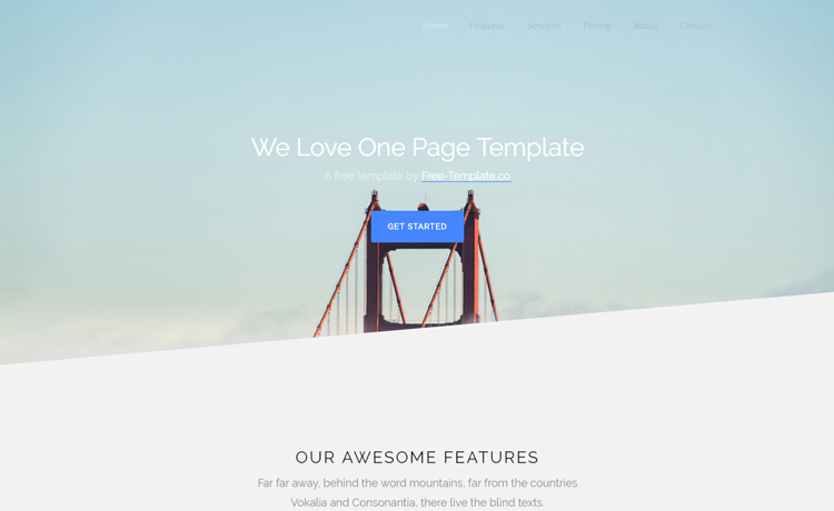 Exclusivity - Free Bootstrap 4 One Page Template