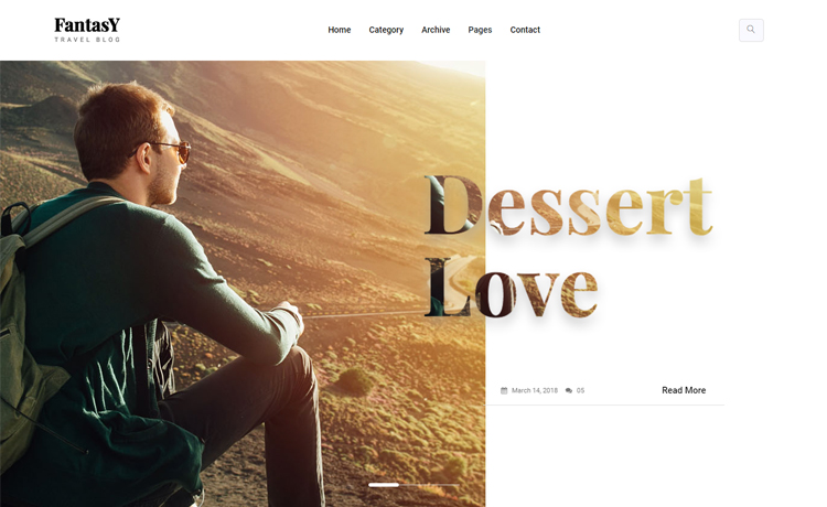 Fantasy - Free Bootstrap 4 HTML5 travel blog website template