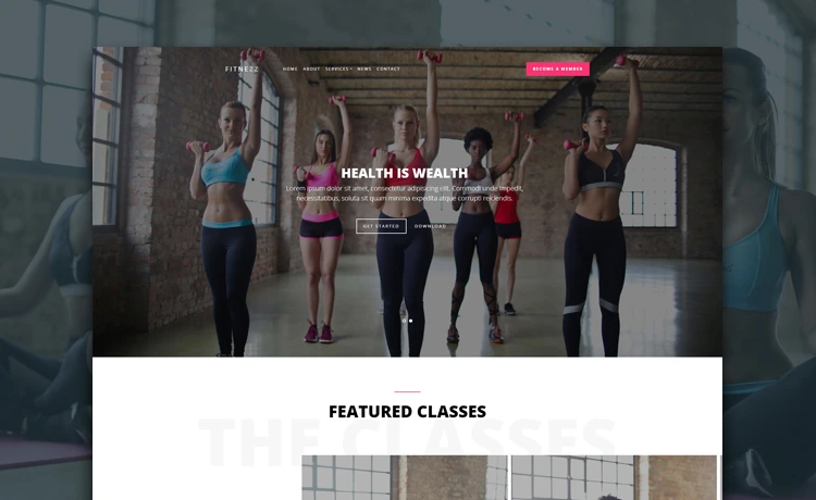 Fitnezz - Bootstrap 4 Free HTML5 Fitness Website Template