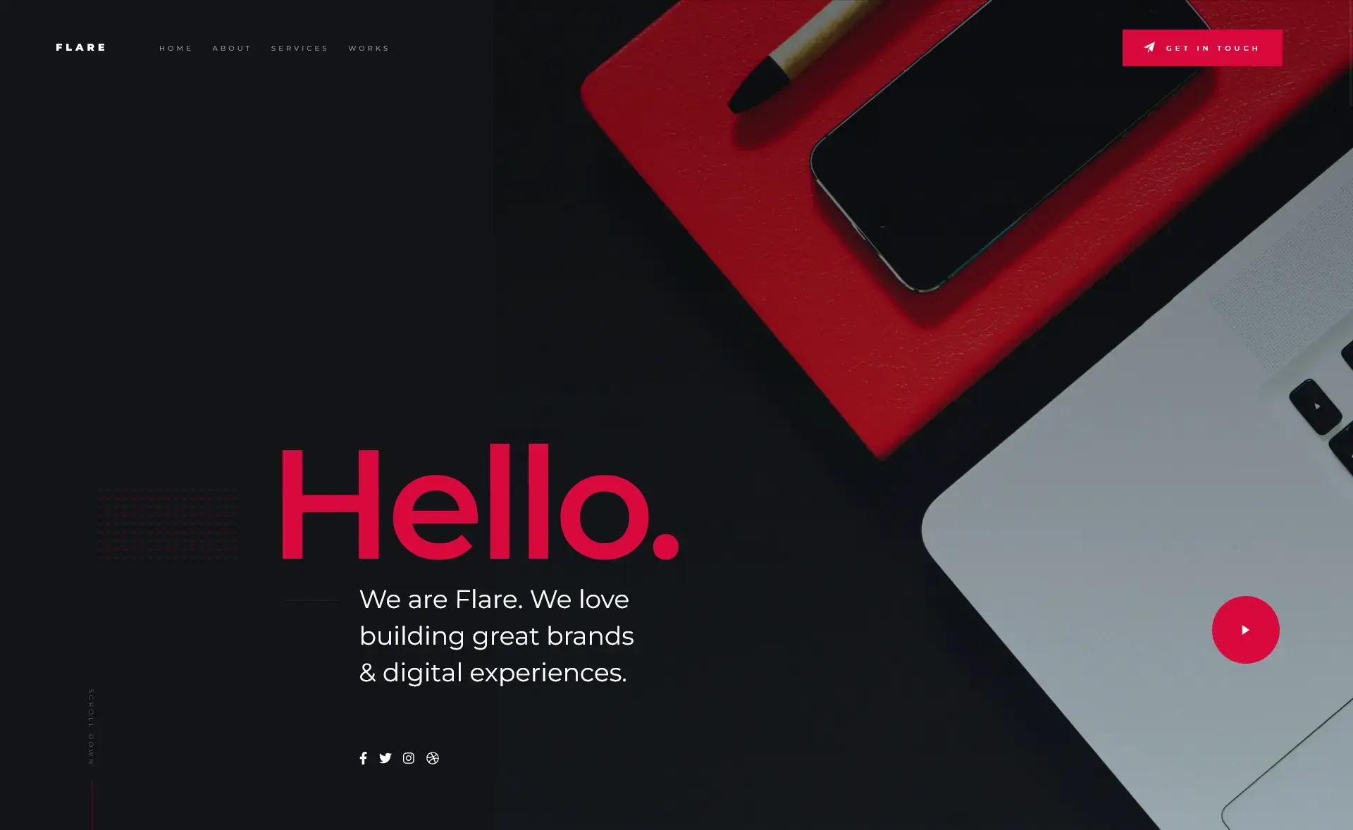 Flare - Free HTML5 Responsive One-Page Landing Page Template