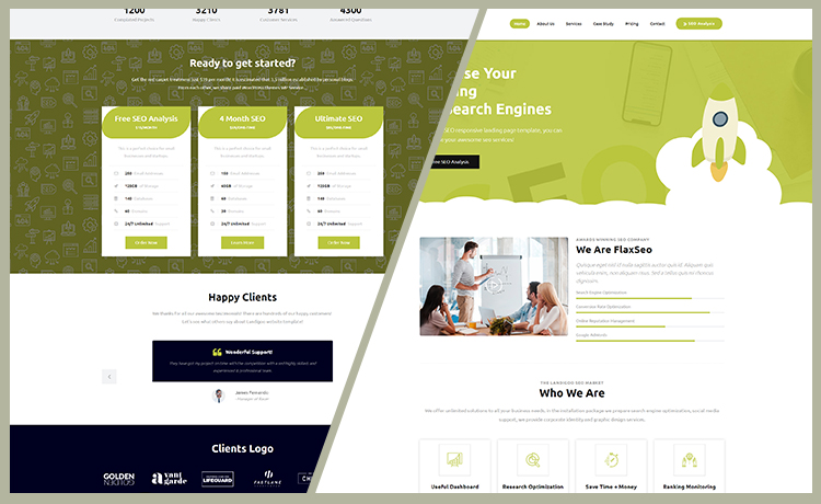 FlaxSEO - Free SEO Website Template for Digital Marketing Company