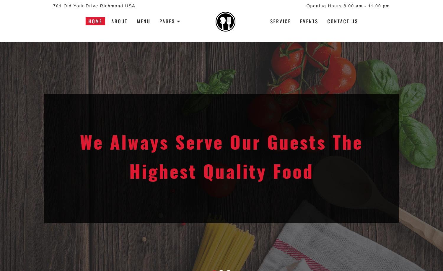 Foodque - Free HTML5 Responsive Restaurant Template for Beautiful Websites