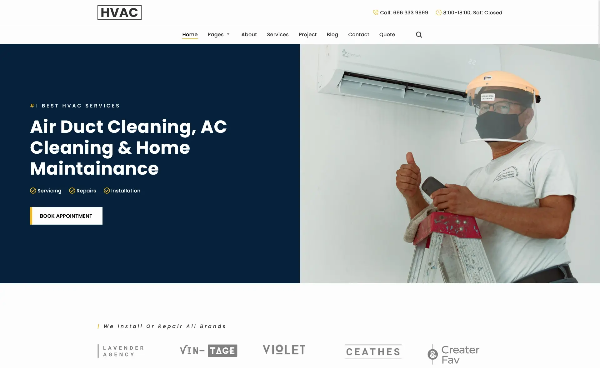 HVAC - Free Bootstrap 5 Responsive HVAC Business Template
