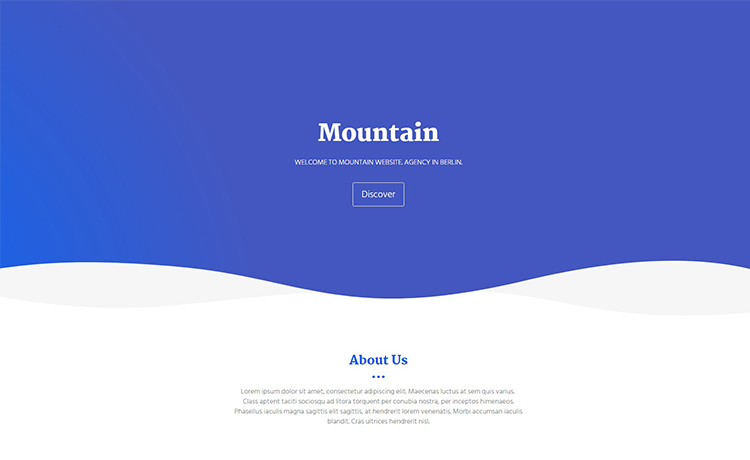 Mountain - Small Startup Agency Bootstrap Free Template