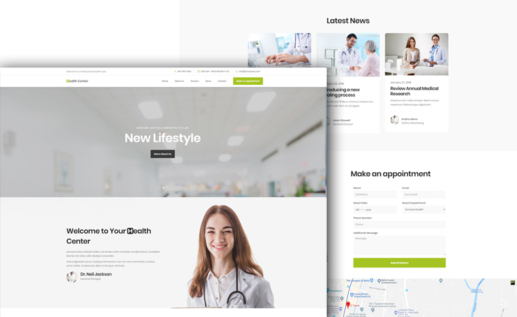Health Center - Free HTML5 Bootstrap Medical Template for healthcare center, clinic, hospitals, doctors