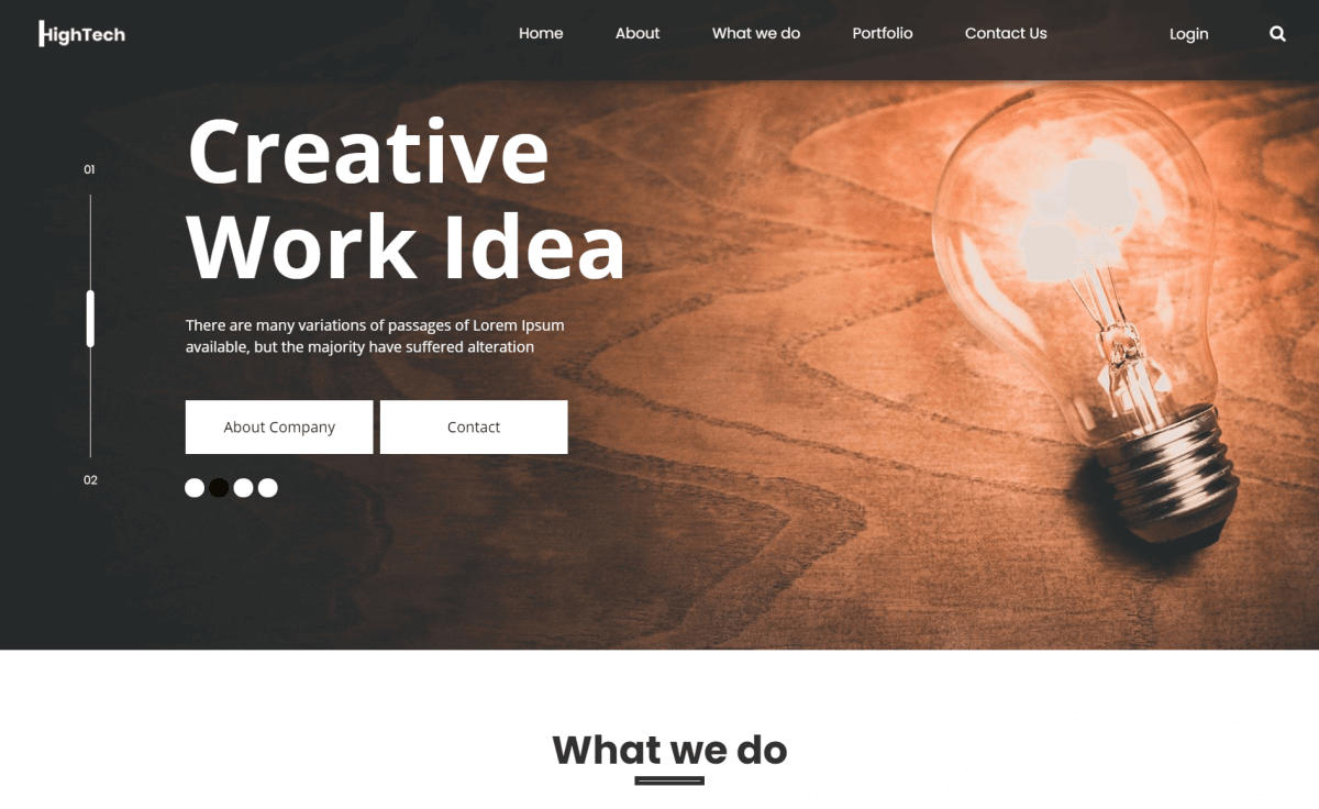 Hightech - Free Bootstrap 4 HTML5 Agency Website Template
