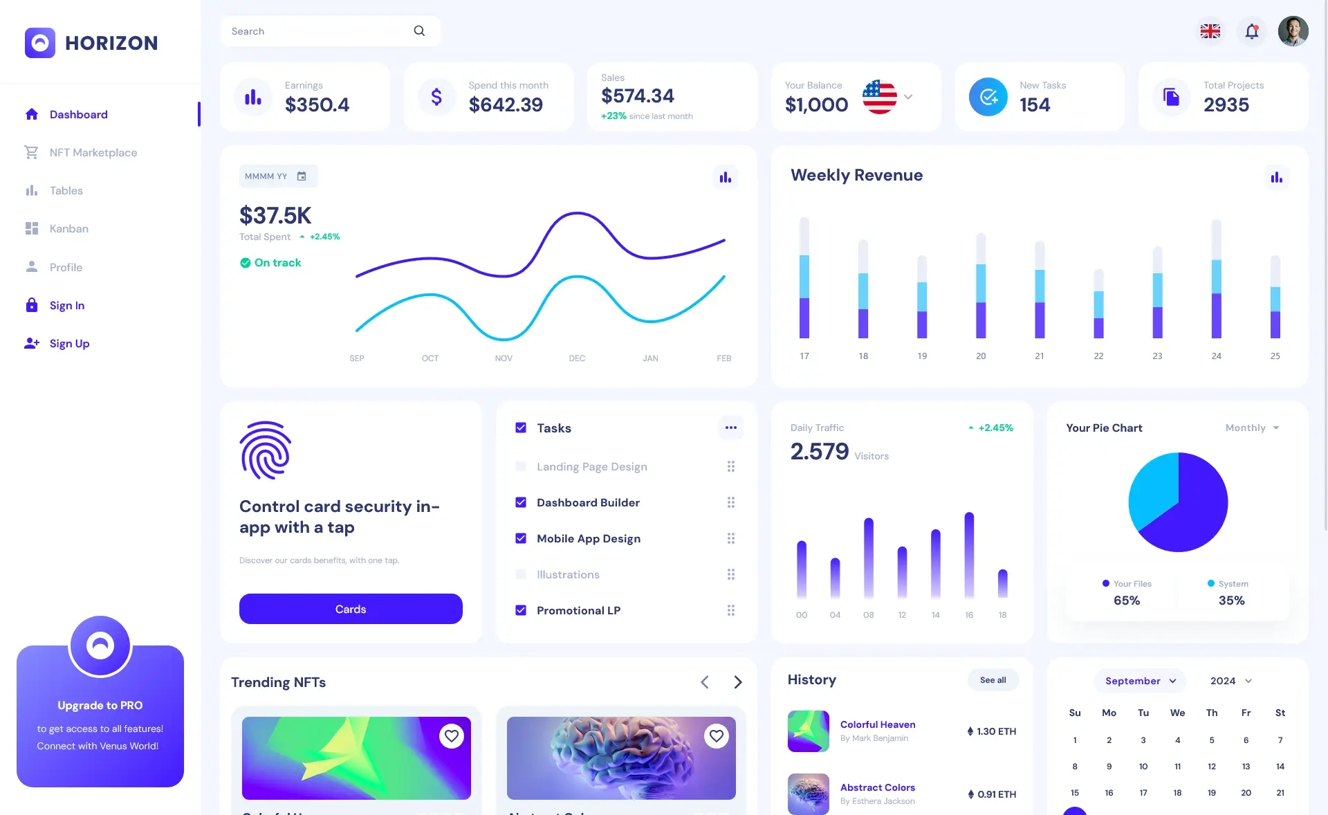 Horizon - Free MUI Admin Dashboard Website Template