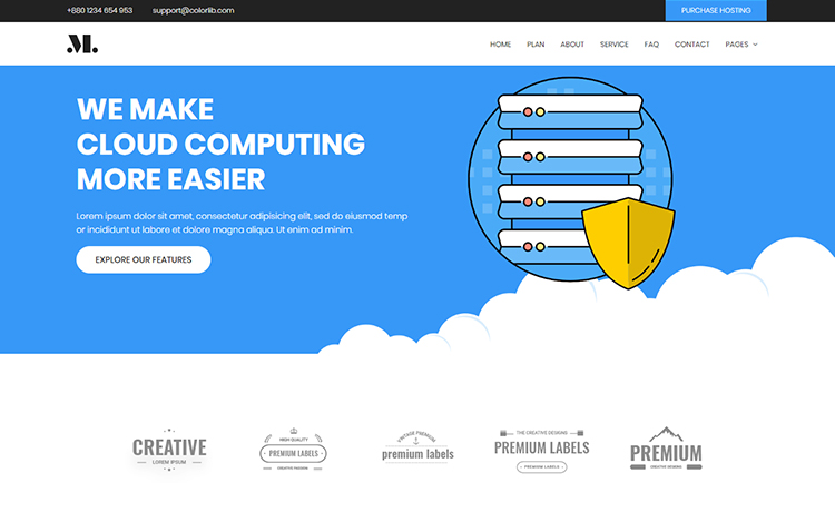 Hosting - Inspiring, and User-friendly Free HTML5 Web Hosting Template