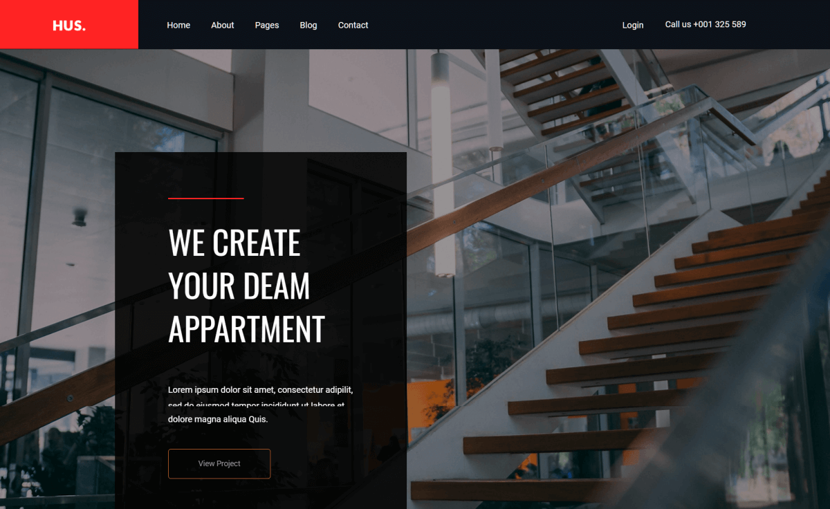 Hus - Free Bootstrap 4 HTML5 Business Websites Template