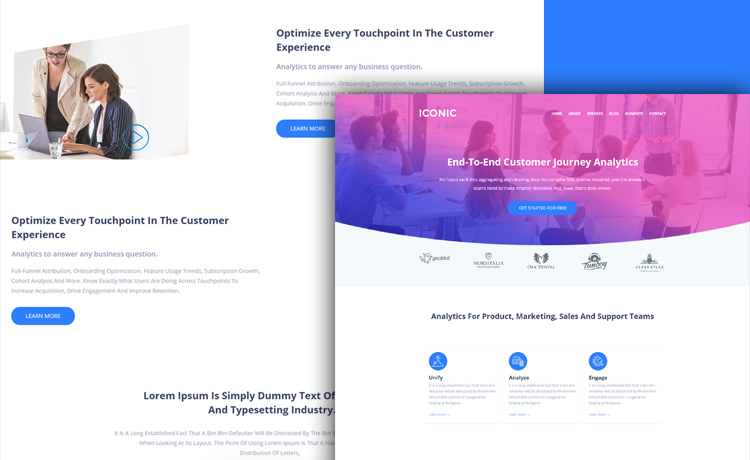 Iconic - Simple and Lightweight Free HTML5 Corporate Template