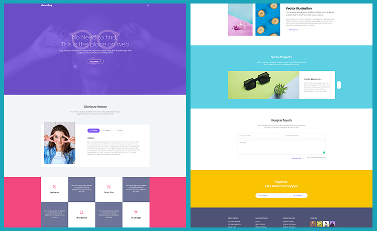 Ilene Berg - Colorful and Mobile-ready Free Personal Bootstrap Template