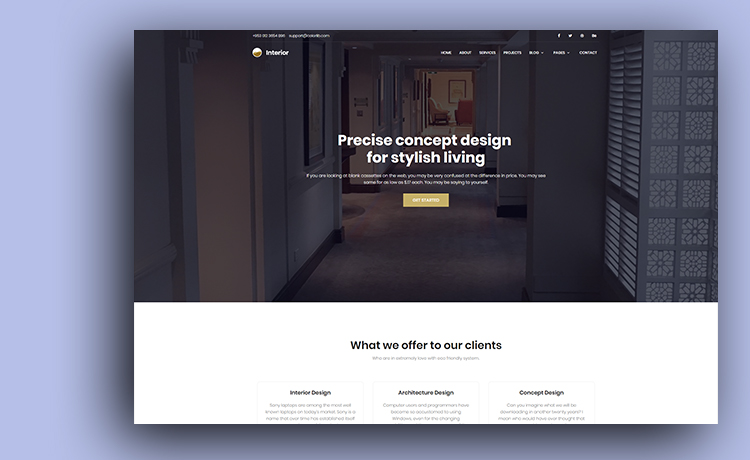 Interior - Free HTML5 Interior Design Website Template