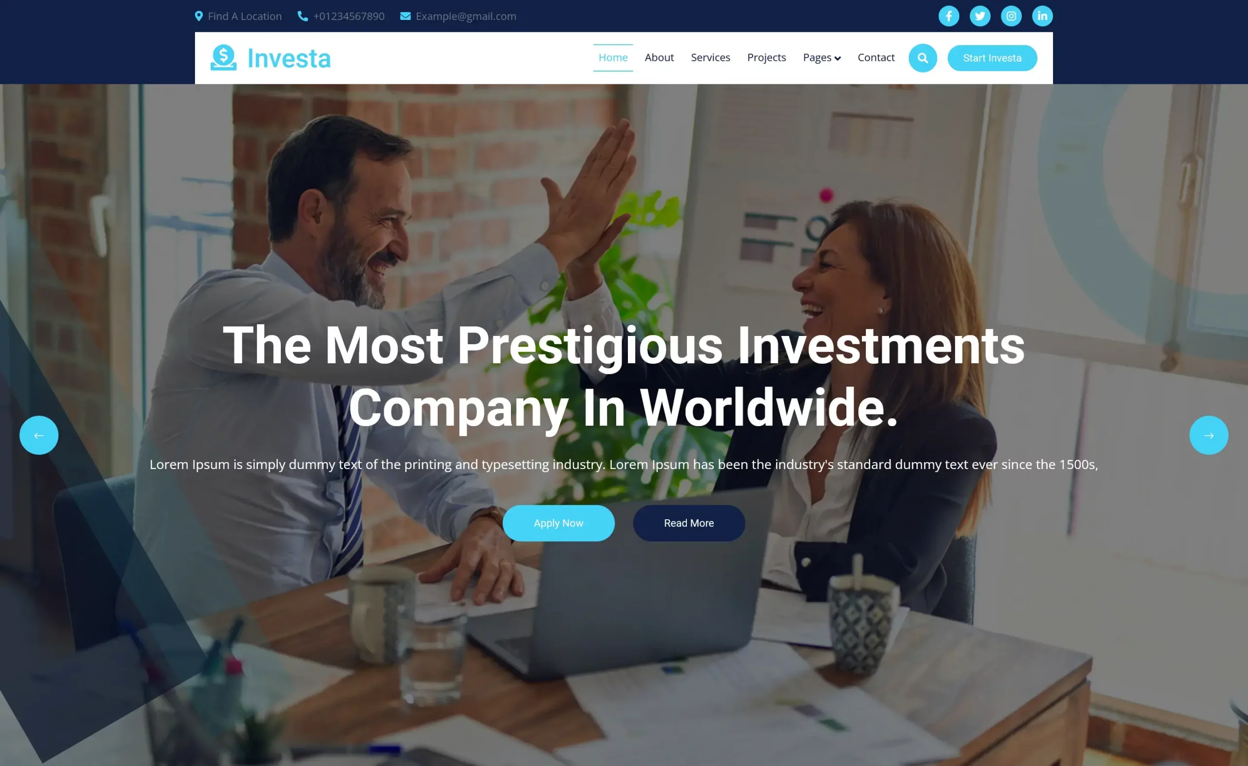 Investa - Free Bootstrap 5 Business & Corporate Website Template