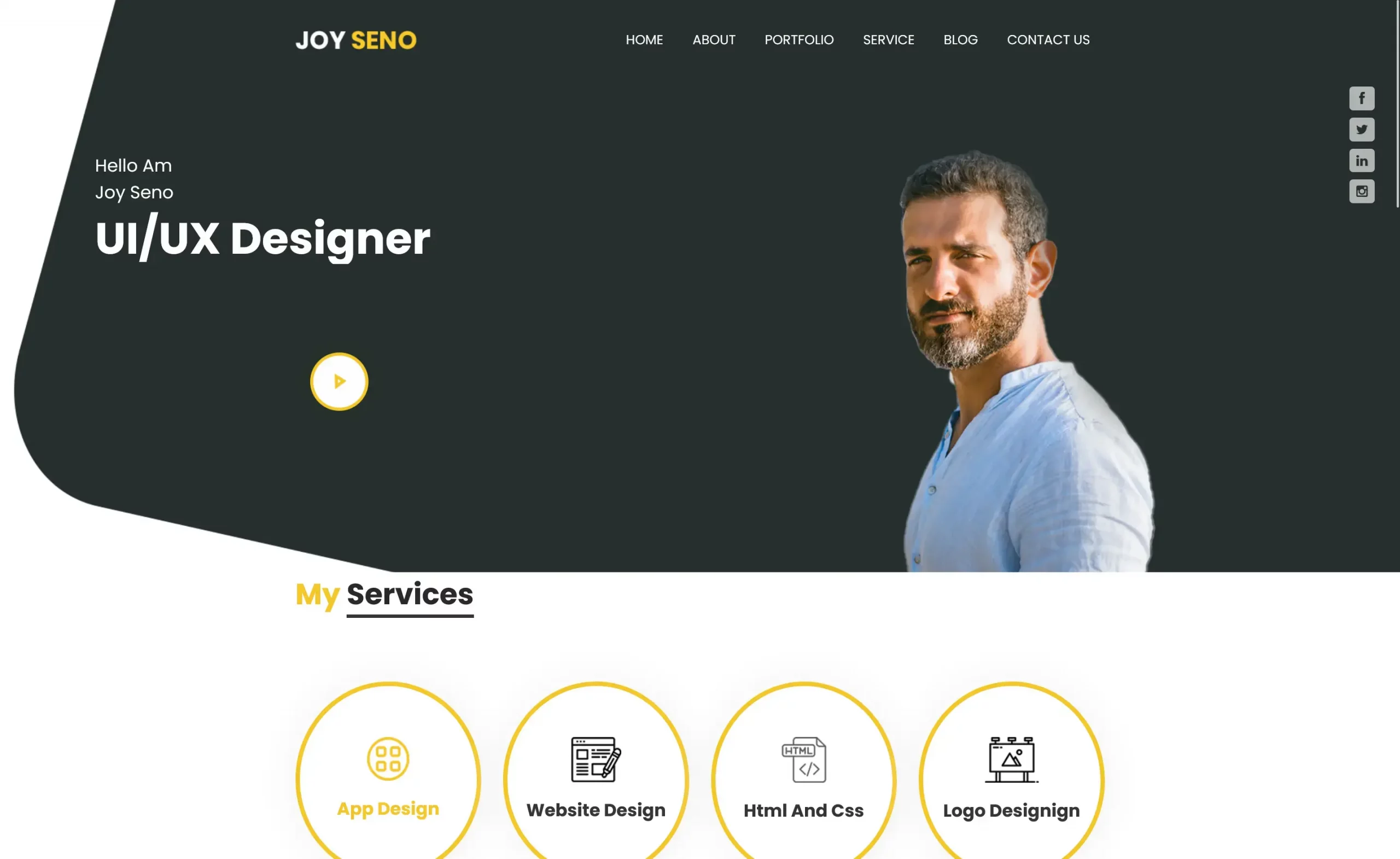 JoySeno - Free Bootstrap 4 Personal Portfolio Website Template