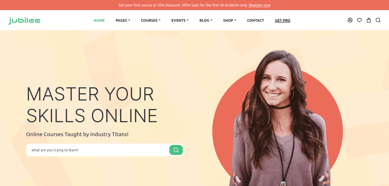 Jubilee - Free Bootstrap 5 HTML5 Educational Website Template