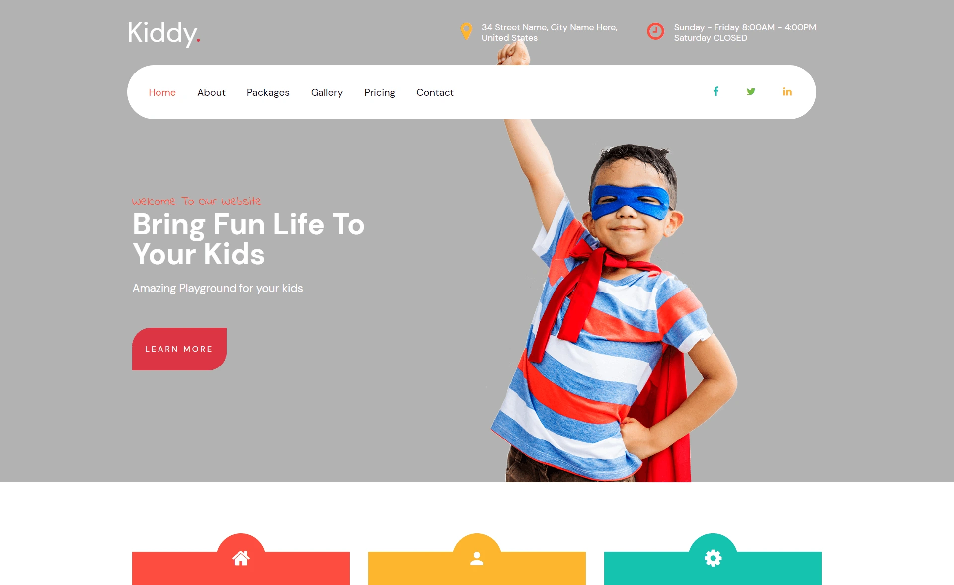 Kiddy - Free Bootstrap 4 HTML5 Educational Website Template